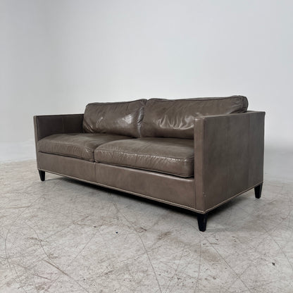 McCreary Leather Sofa. large loveseat or small 3 seater couch. Delivery available