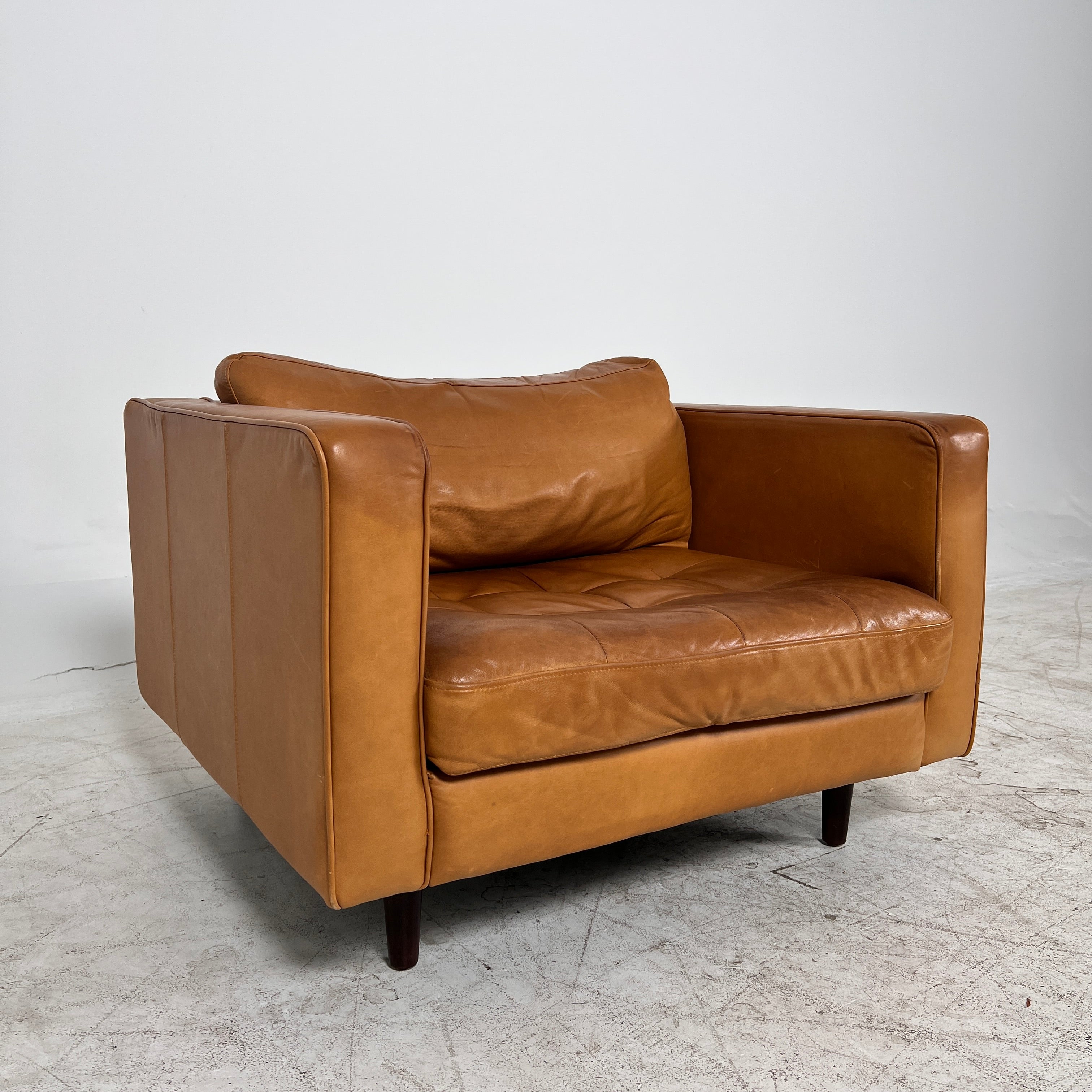 Article Sven single Seater chair. Distressed leather armchair. Delivery available