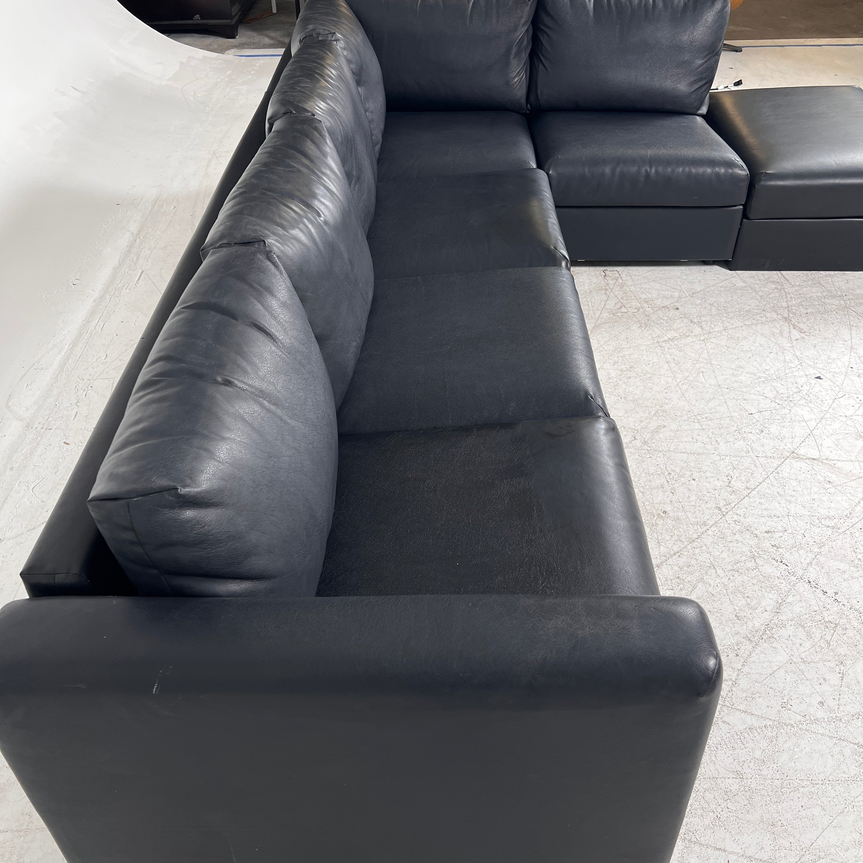 Ikea sectional + ottoman. L shaped sofa couch. Delivery available.