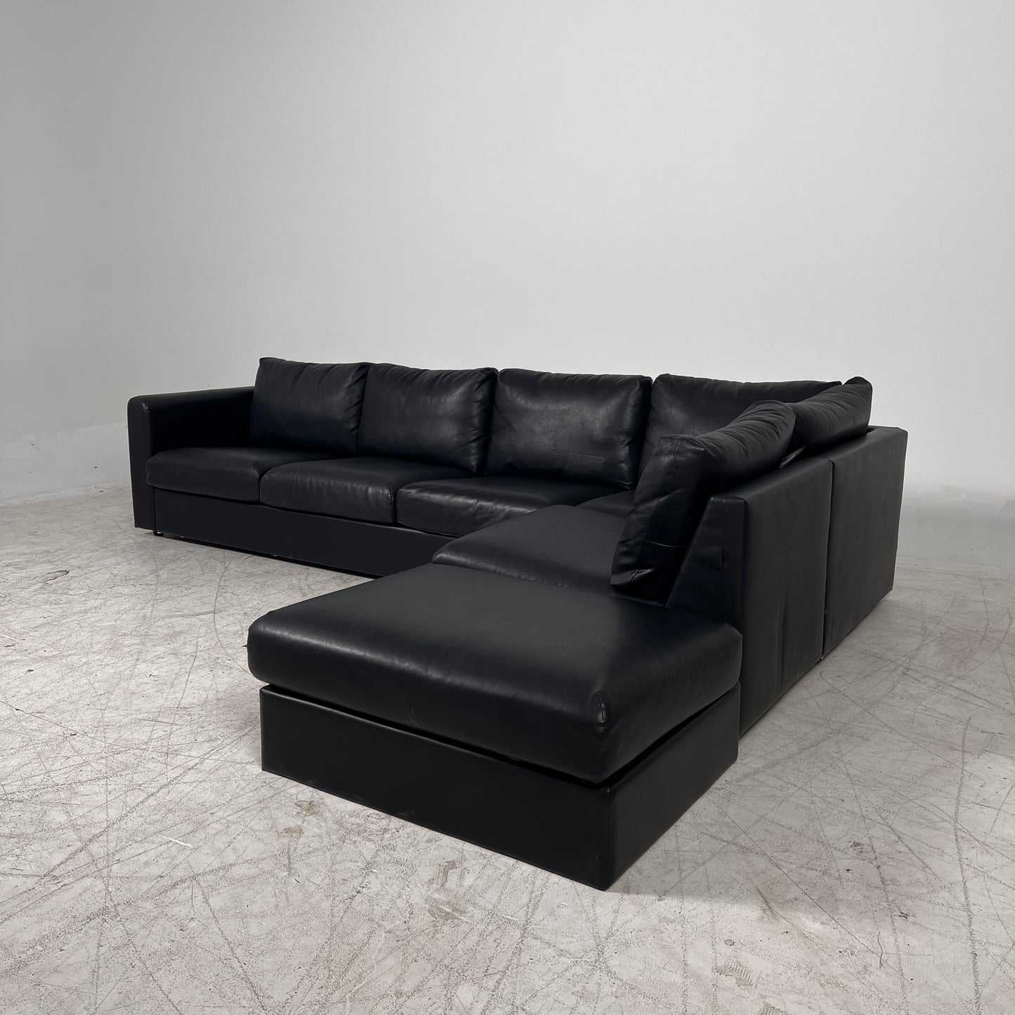Ikea sectional + ottoman. L shaped sofa couch. Delivery available.