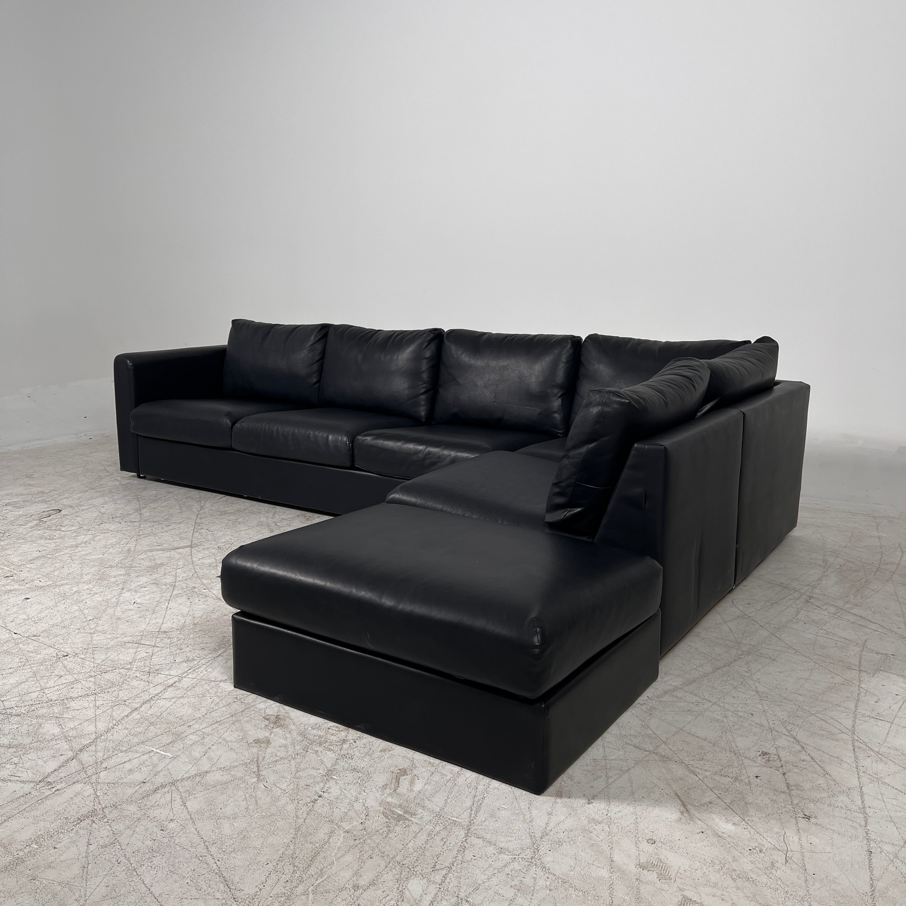 Ikea sectional + ottoman. L shaped sofa couch. Delivery available.