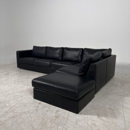 Ikea sectional + ottoman. L shaped sofa couch. Delivery available.