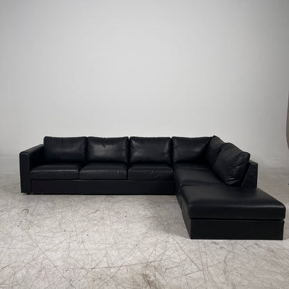 Ikea sectional + ottoman. L shaped sofa couch. Delivery available.