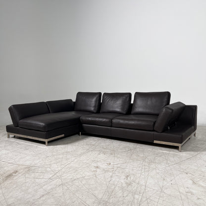 Kelvin Giormani Sectional. Leather L shaped sofa couch. Delivery available