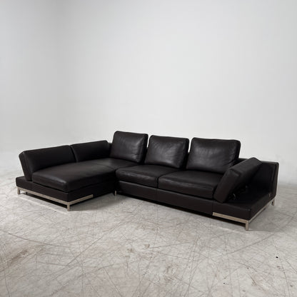 Kelvin Giormani Sectional. Leather L shaped sofa couch. Delivery available