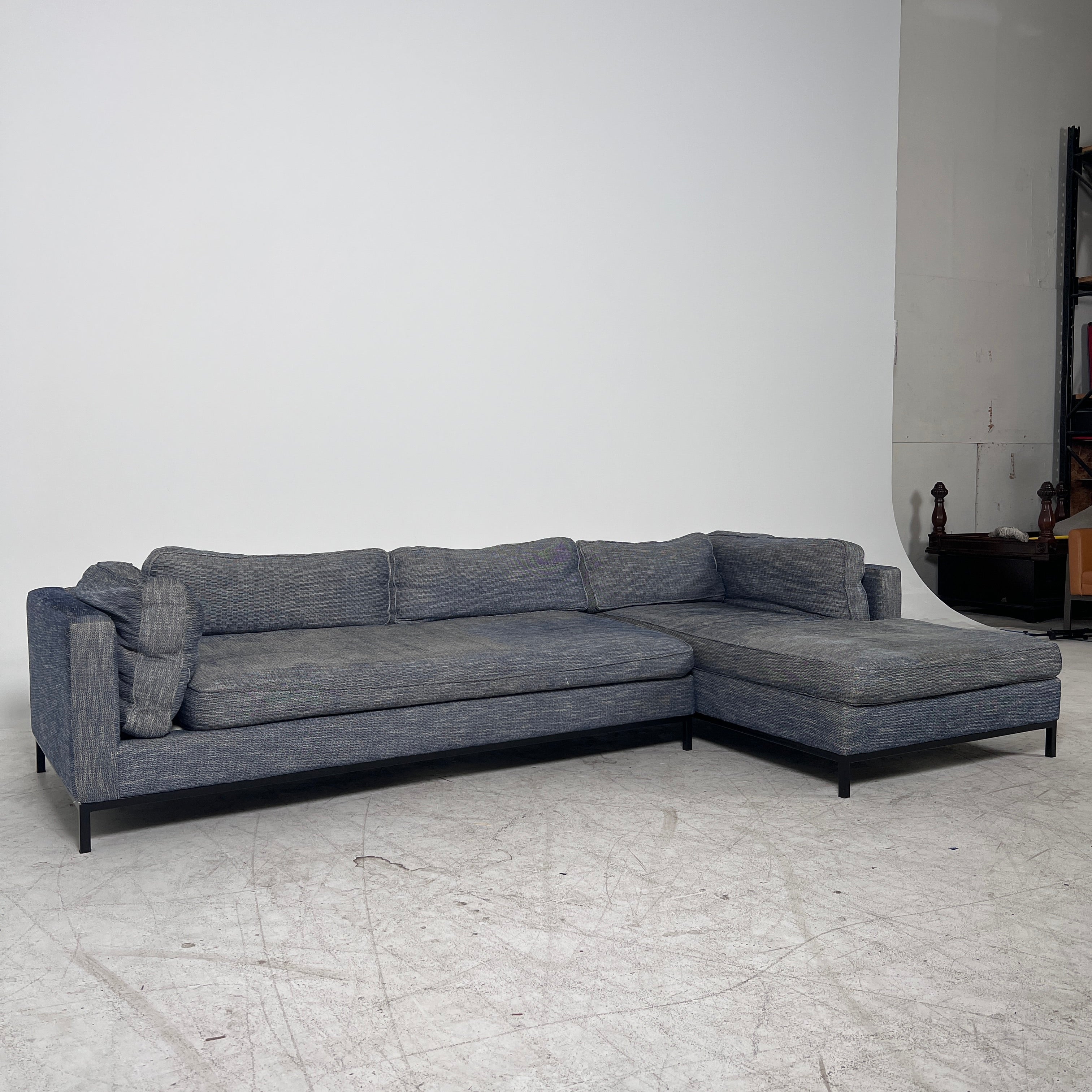 MCM Sectional. Removable Covers L shaped sofa couch. Delivery available
