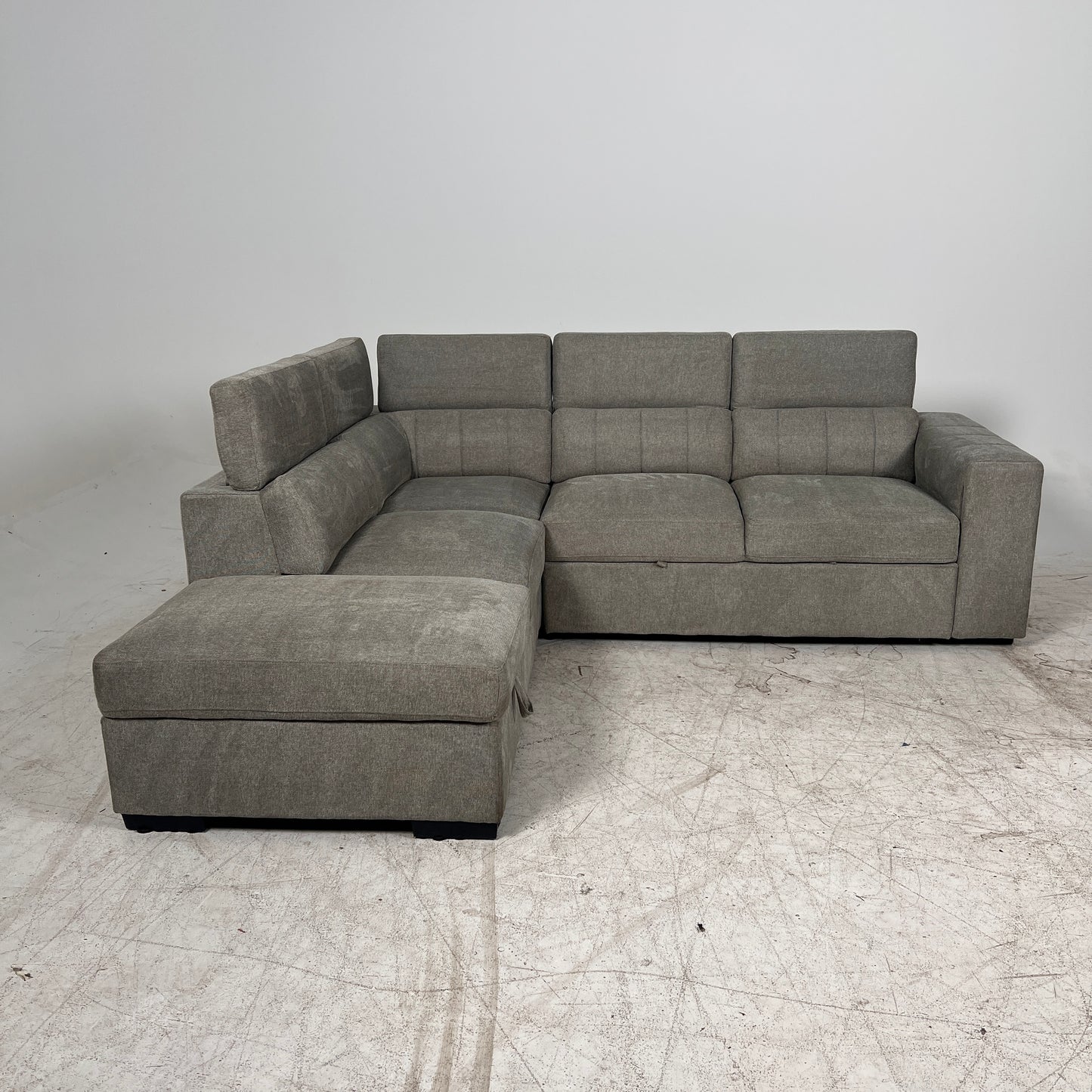 Pull Out sectional with storage. Sofa bed L shaped couch. Delivery available