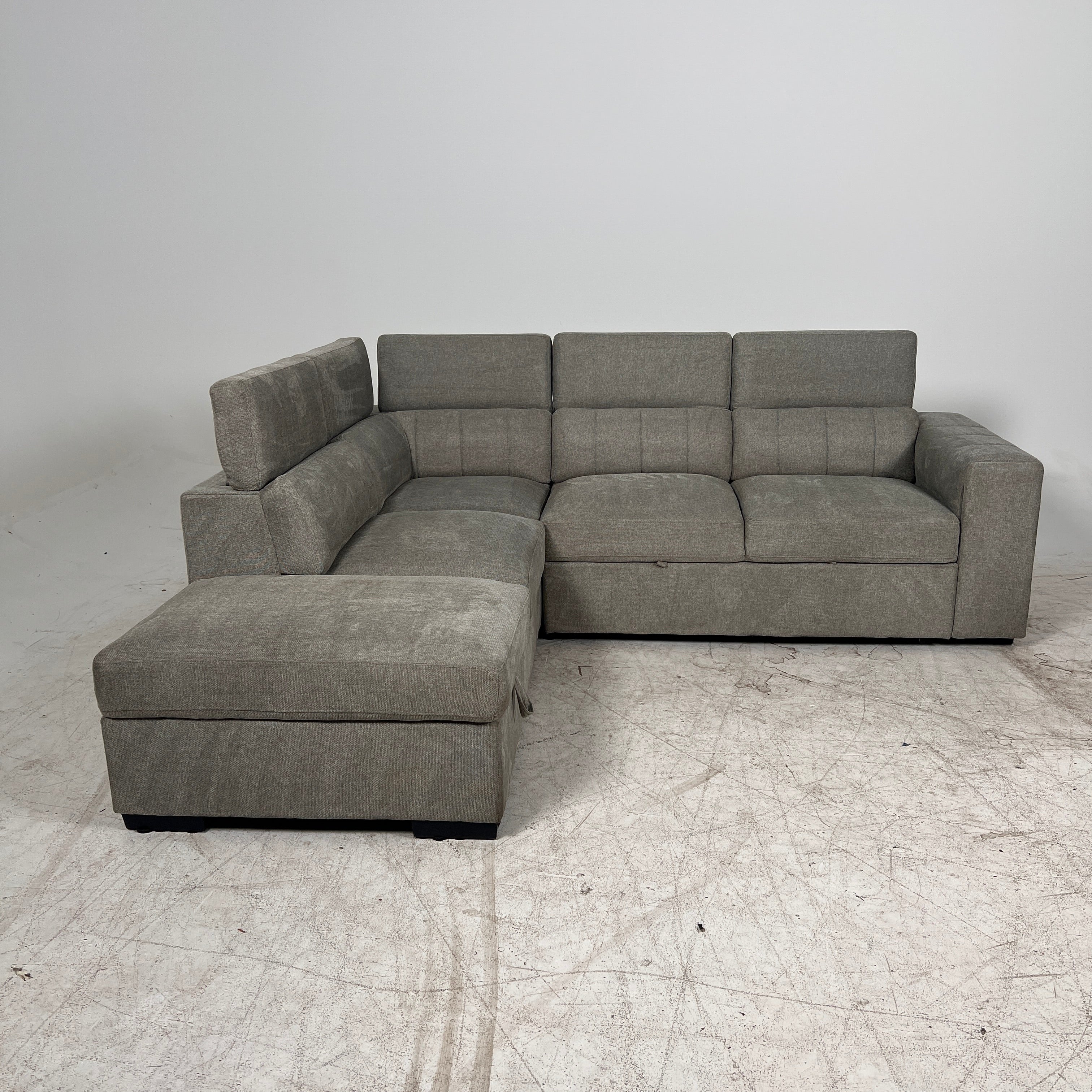 Pull Out sectional with storage. Sofa bed L shaped couch. Delivery available