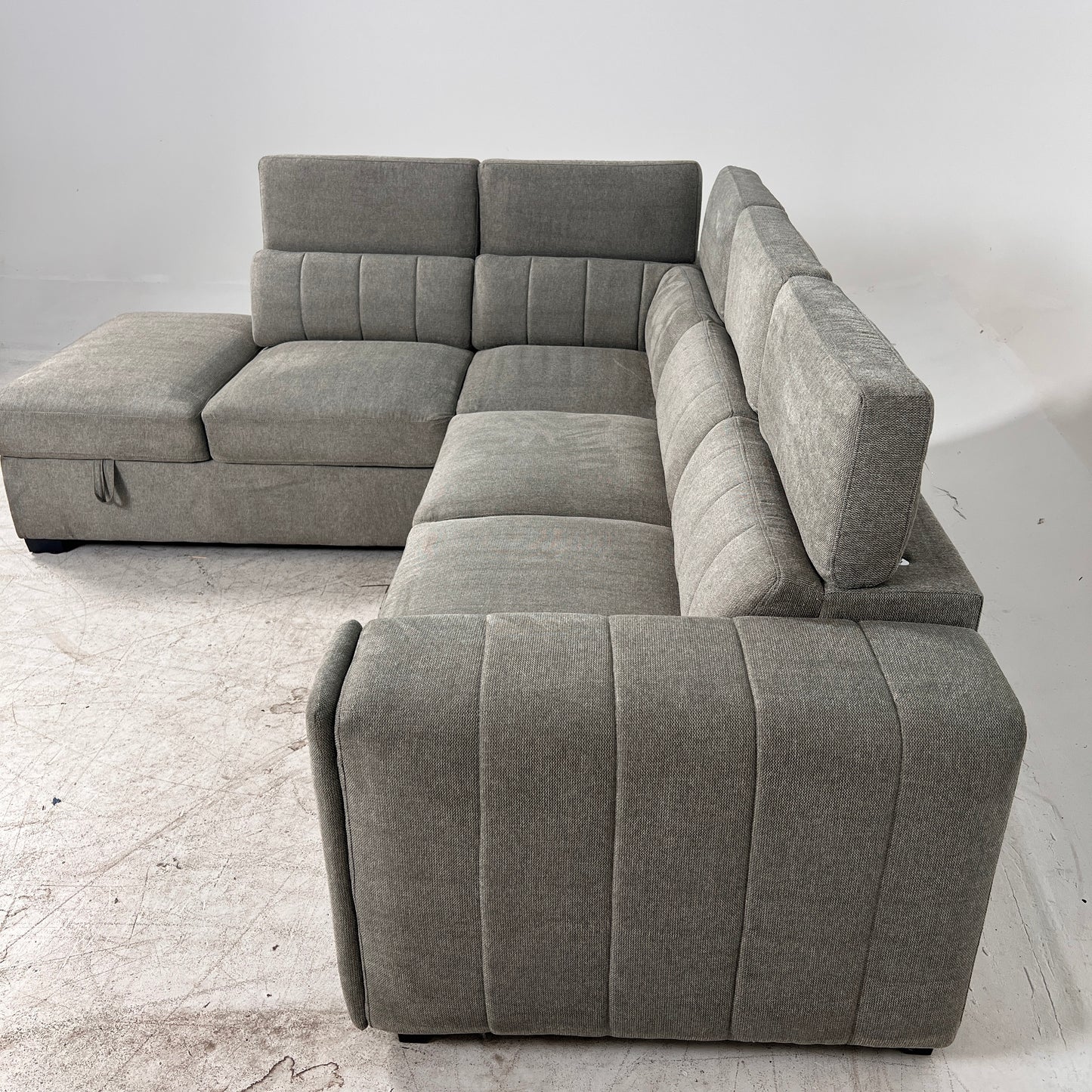 Pull Out sectional with storage. Sofa bed L shaped couch. Delivery available