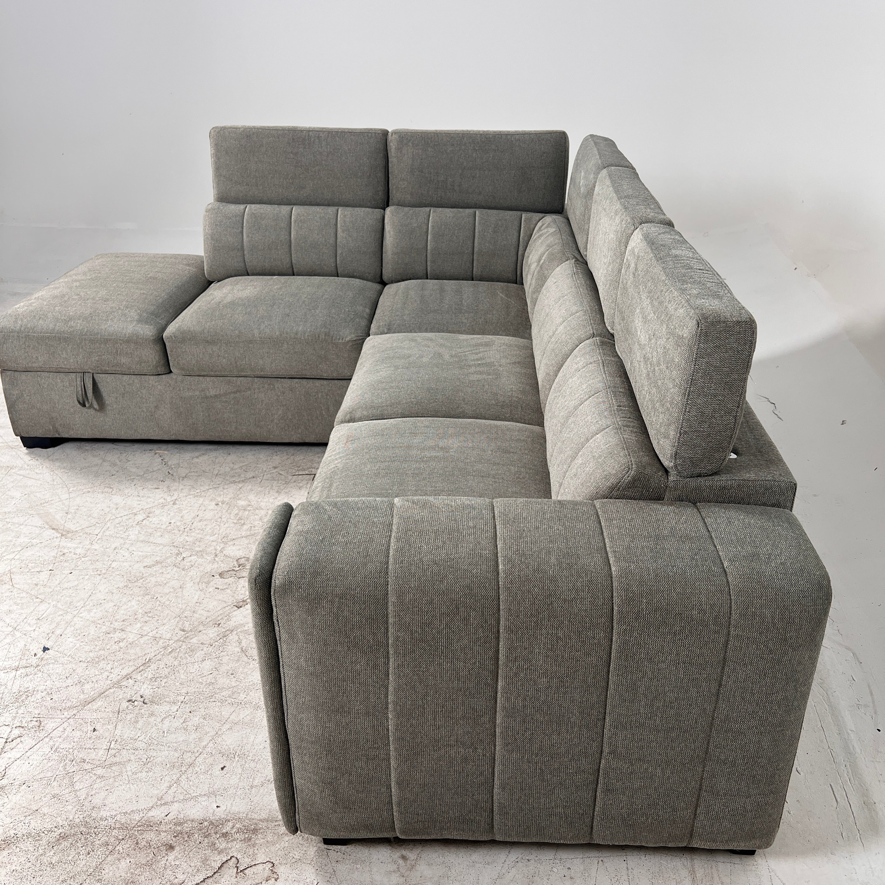 Pull Out sectional with storage. Sofa bed L shaped couch. Delivery available