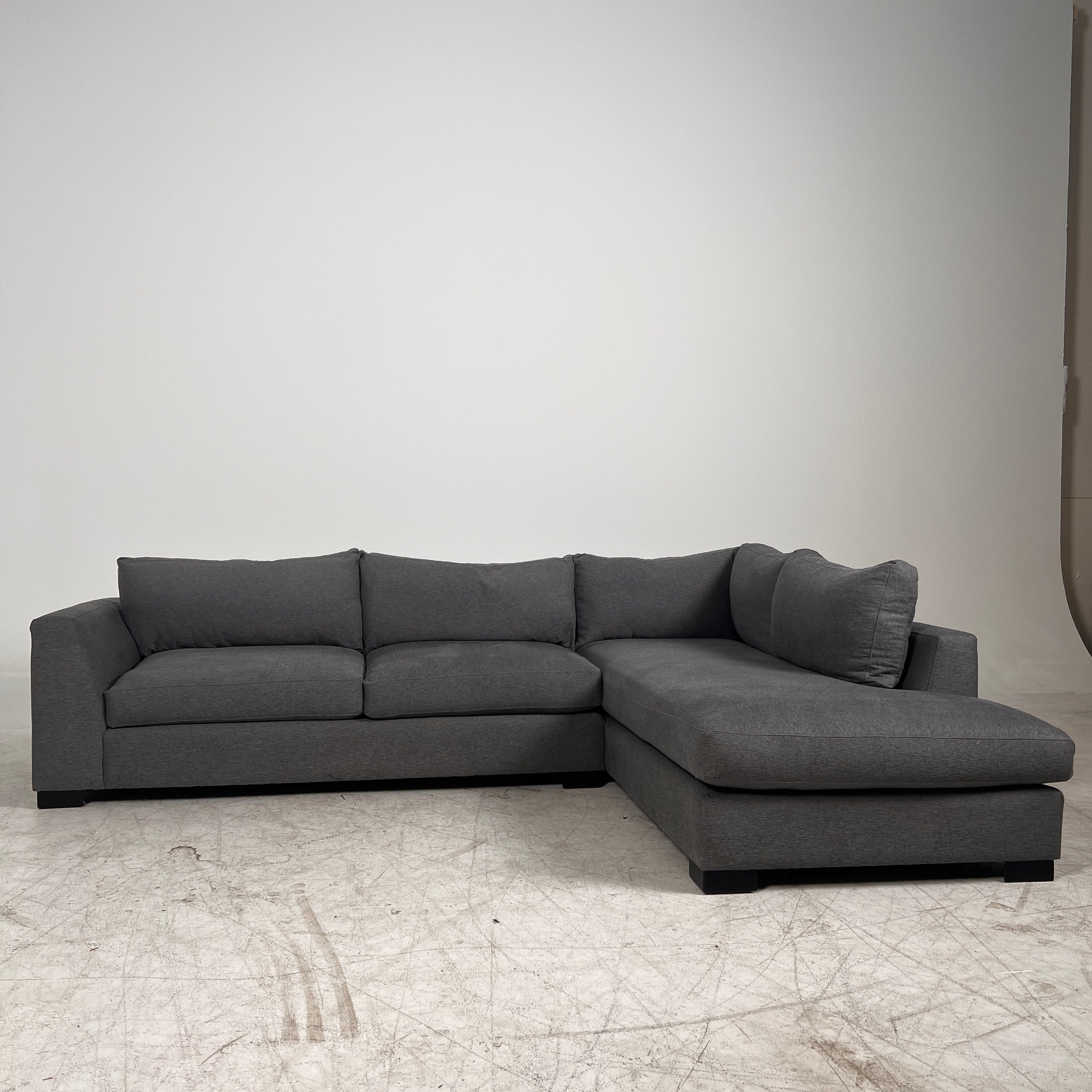 Architect Down filled Sectional. L Shaped sofa couch. Delivery available
