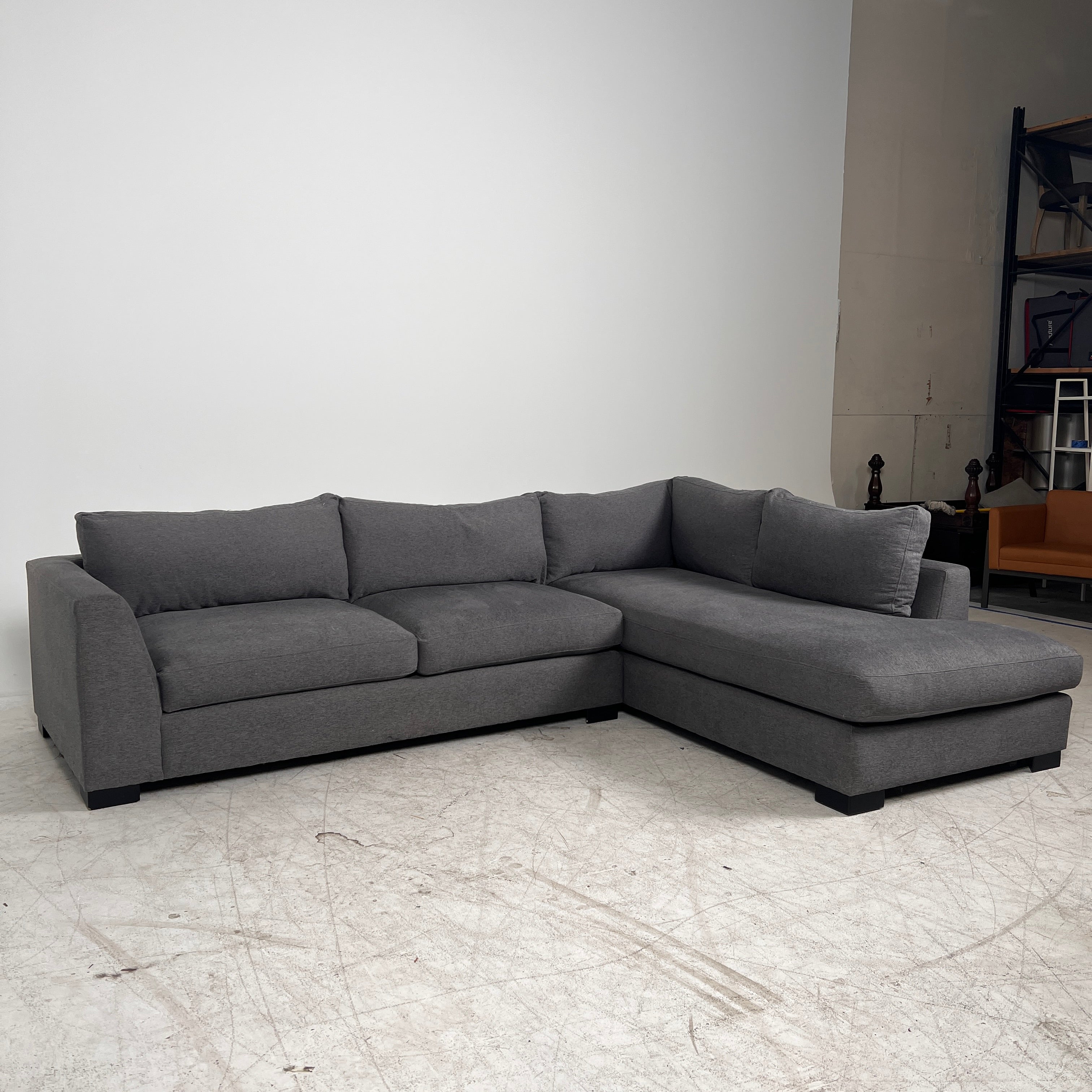 Architect Down filled Sectional. L Shaped sofa couch. Delivery available