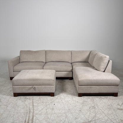 Thomasville Sectional + ottoman. L shaped sofa couch. Delivery available.