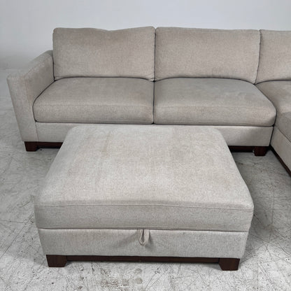 Thomasville Sectional + ottoman. L shaped sofa couch. Delivery available.