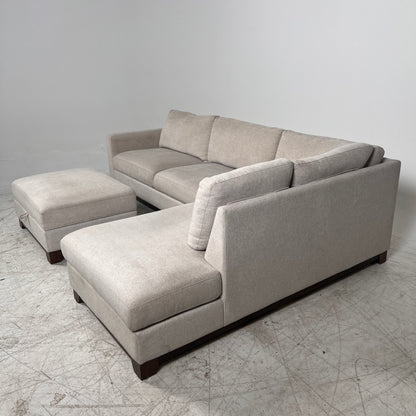 Thomasville Sectional + ottoman. L shaped sofa couch. Delivery available.