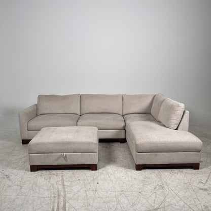 Thomasville Sectional + ottoman. L shaped sofa couch. Delivery available.