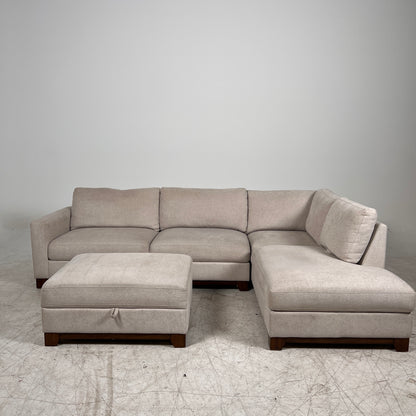 Thomasville Sectional + ottoman. L shaped sofa couch. Delivery available.