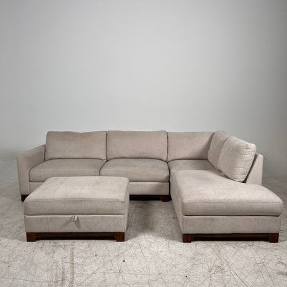 Thomasville Sectional + ottoman. L shaped sofa couch. Delivery available.