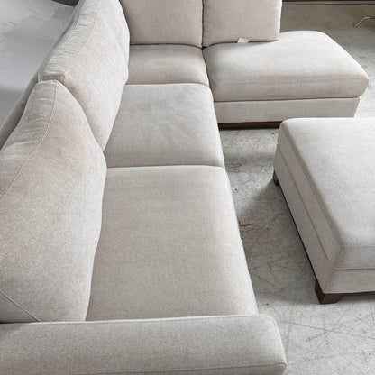 Thomasville Sectional + ottoman. L shaped sofa couch. Delivery available.