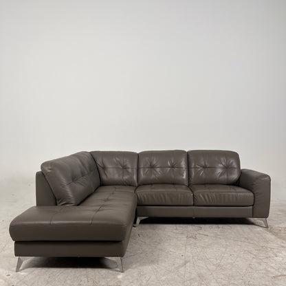 Leather Sectional from Scan Designs. L shaped sofa couch. Delivery Available