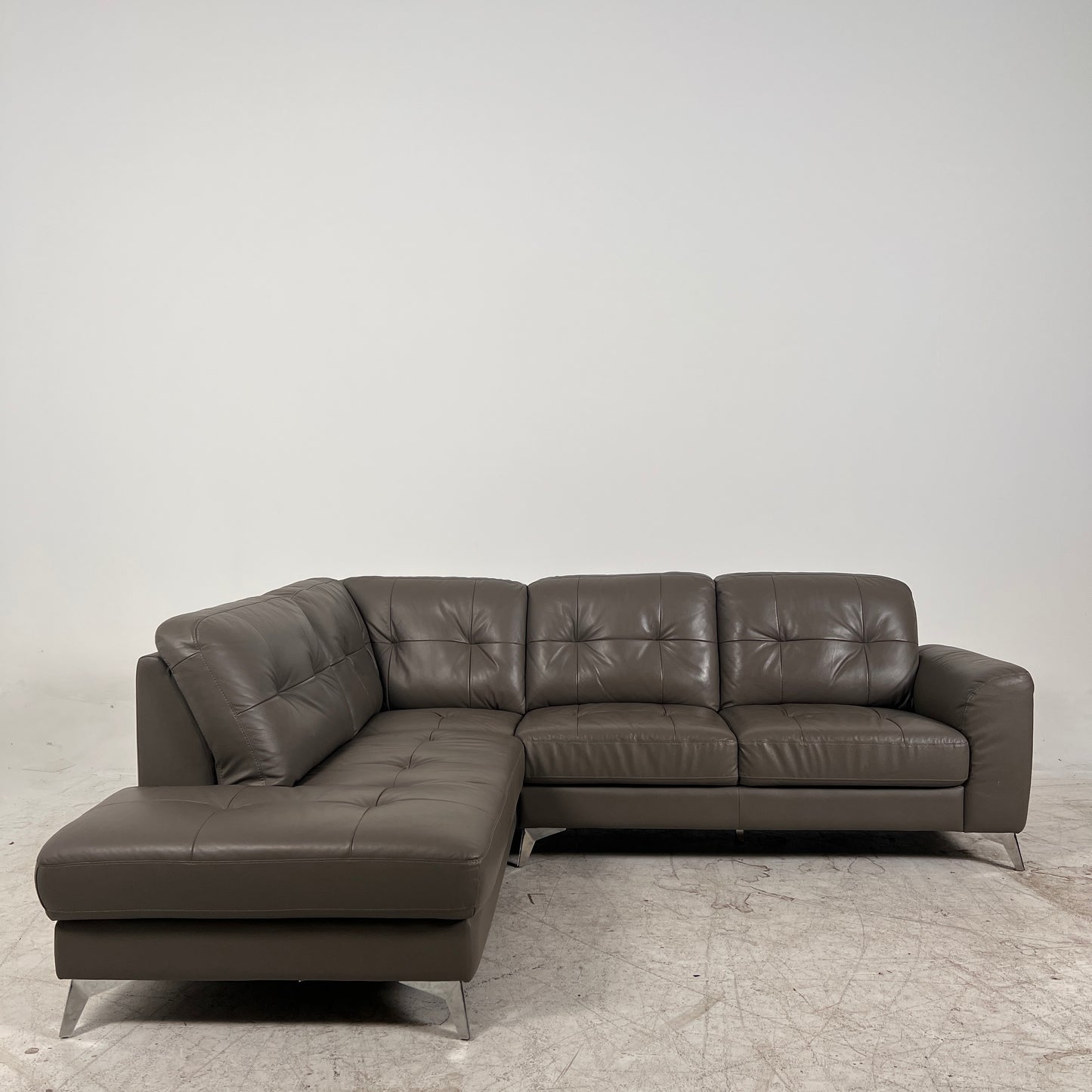 Leather Sectional from Scan Designs. L shaped sofa couch. Delivery Available