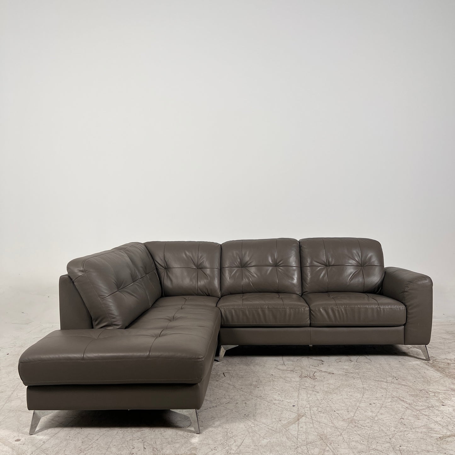 Leather Sectional from Scan Designs. L shaped sofa couch. Delivery Available