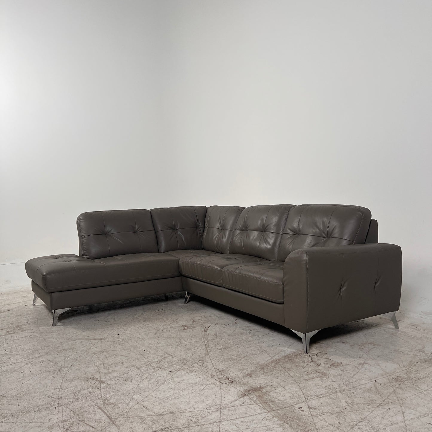 Leather Sectional from Scan Designs. L shaped sofa couch. Delivery Available