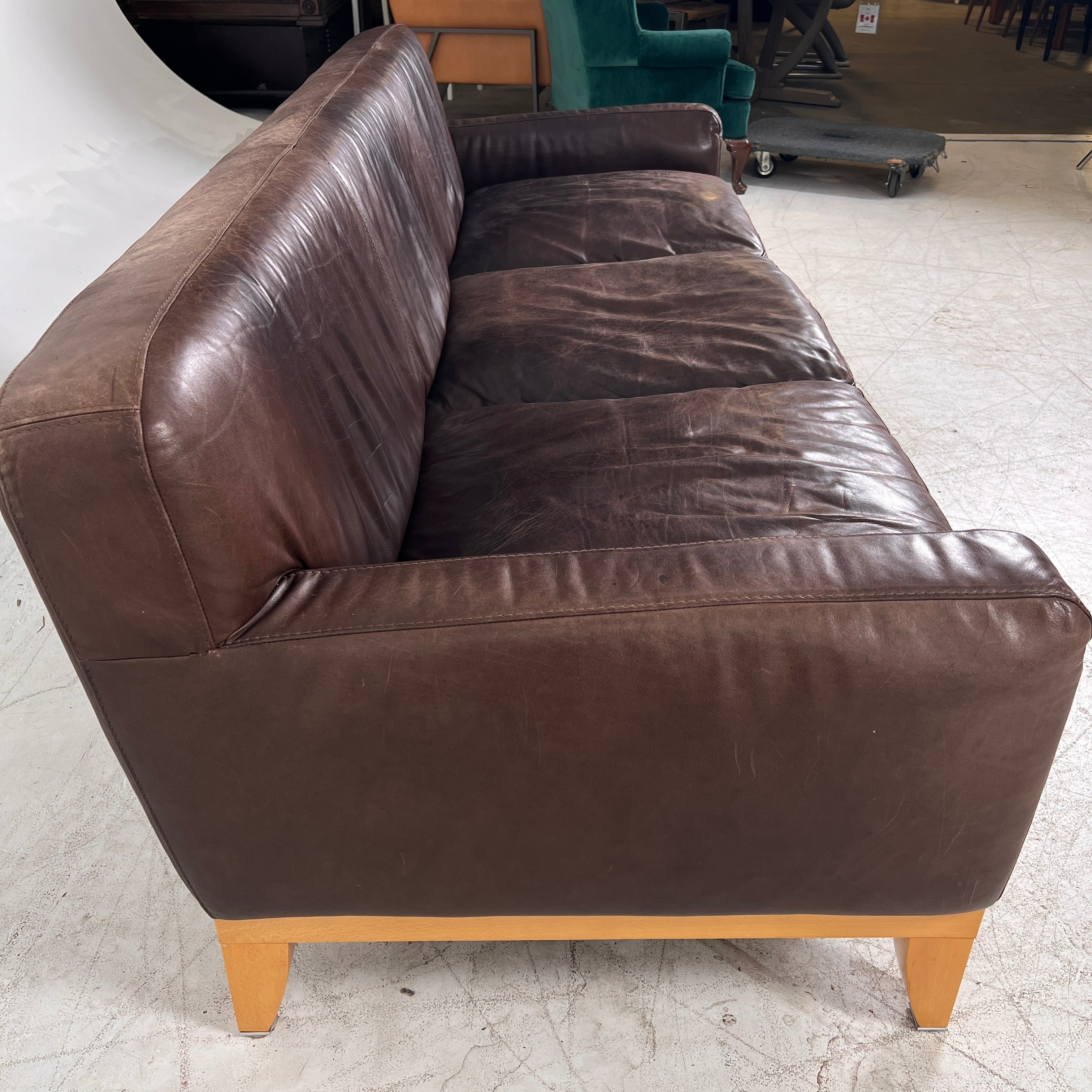 Gomma America Leather 3 seater sofa. Distressed leather couch. delivery available