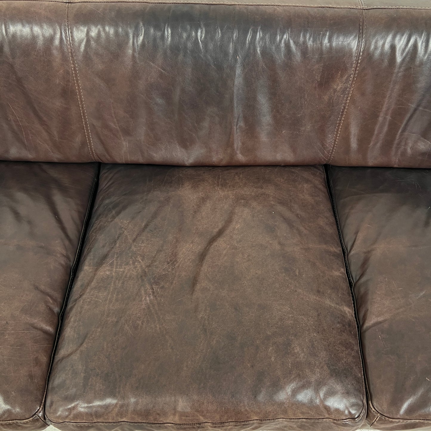 Gomma America Leather 3 seater sofa. Distressed leather couch. delivery available