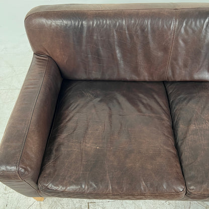 Gomma America Leather 3 seater sofa. Distressed leather couch. delivery available