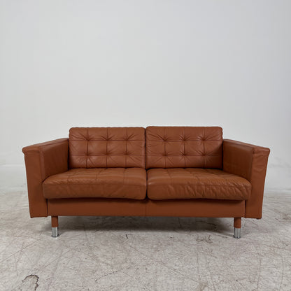 Ikea Morabo loveseat. Cognac leather sofa couch. Delivery available