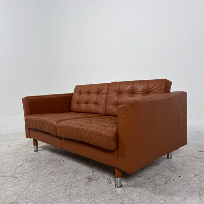 Ikea Morabo loveseat. Cognac leather sofa couch. Delivery available