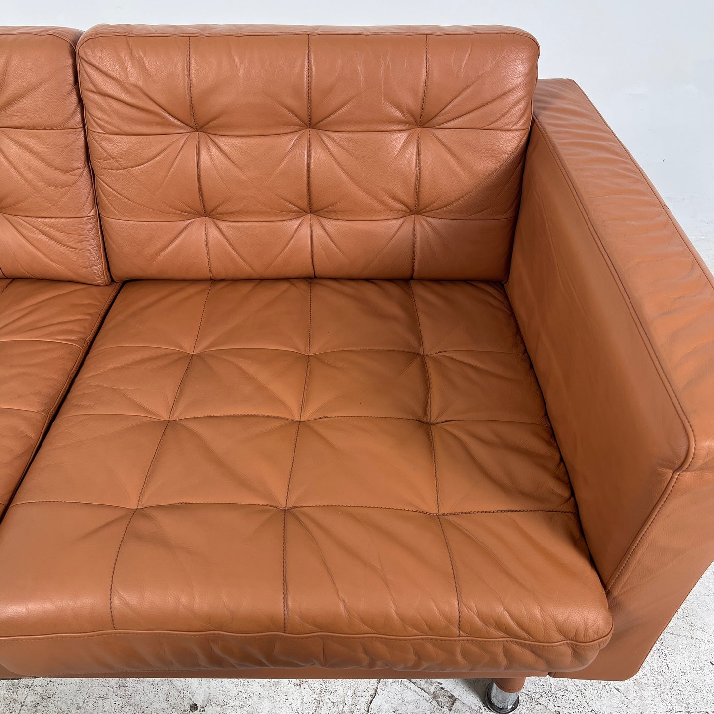 Ikea Morabo loveseat. Cognac leather sofa couch. Delivery available