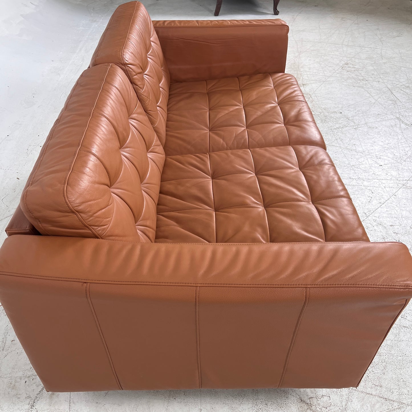 Ikea Morabo loveseat. Cognac leather sofa couch. Delivery available
