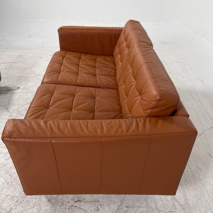 Ikea Morabo loveseat. Cognac leather sofa couch. Delivery available