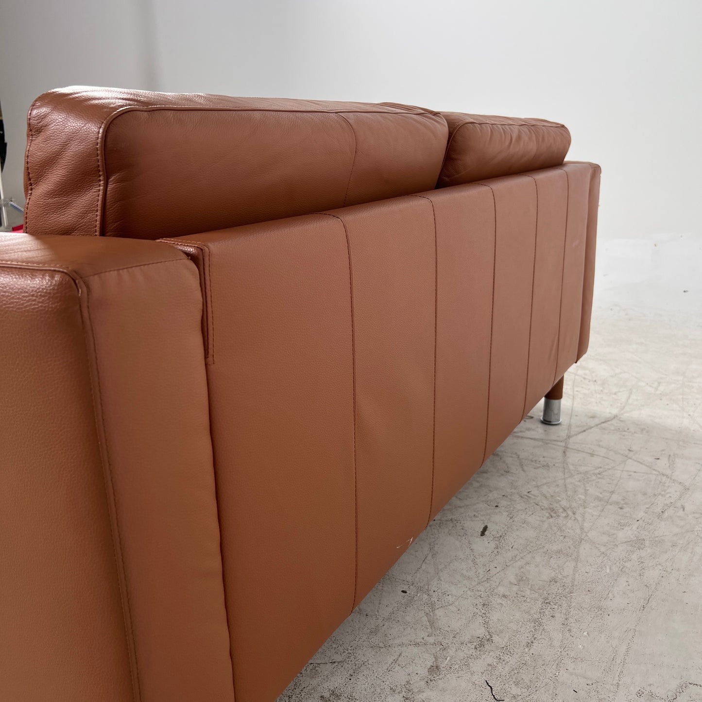 Ikea Morabo loveseat. Cognac leather sofa couch. Delivery available