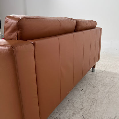 Ikea Morabo loveseat. Cognac leather sofa couch. Delivery available