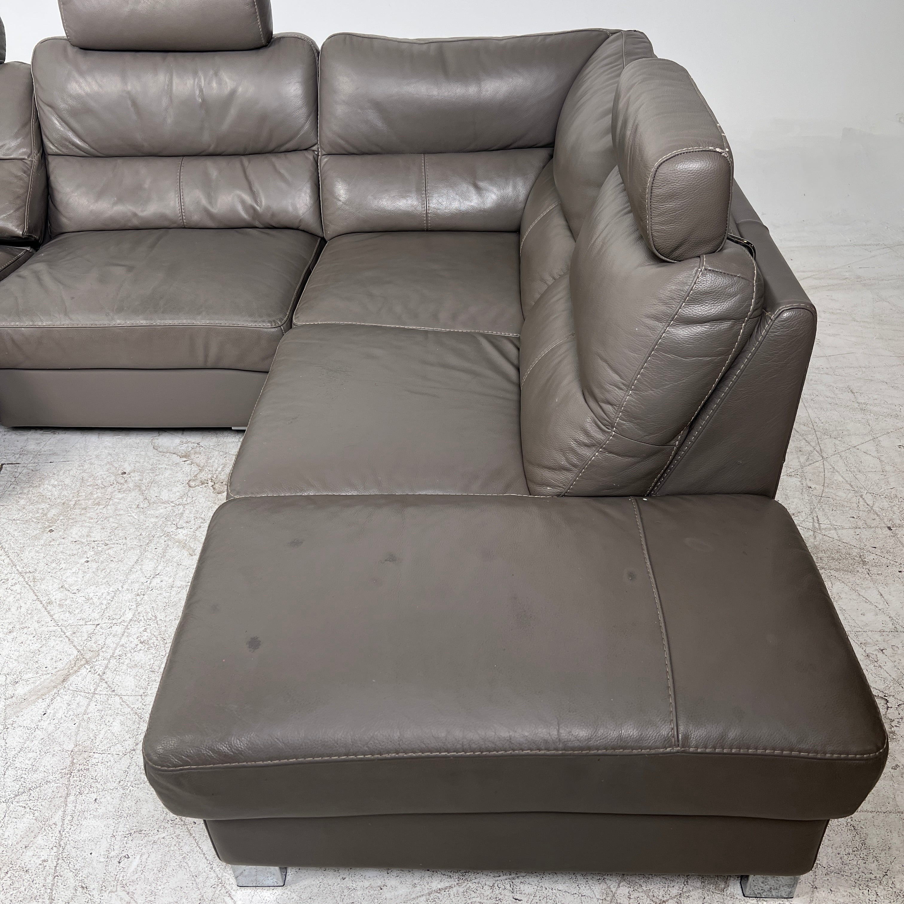 Power Reclining Sectional. Leather L shaped sofa couch. Delivery available