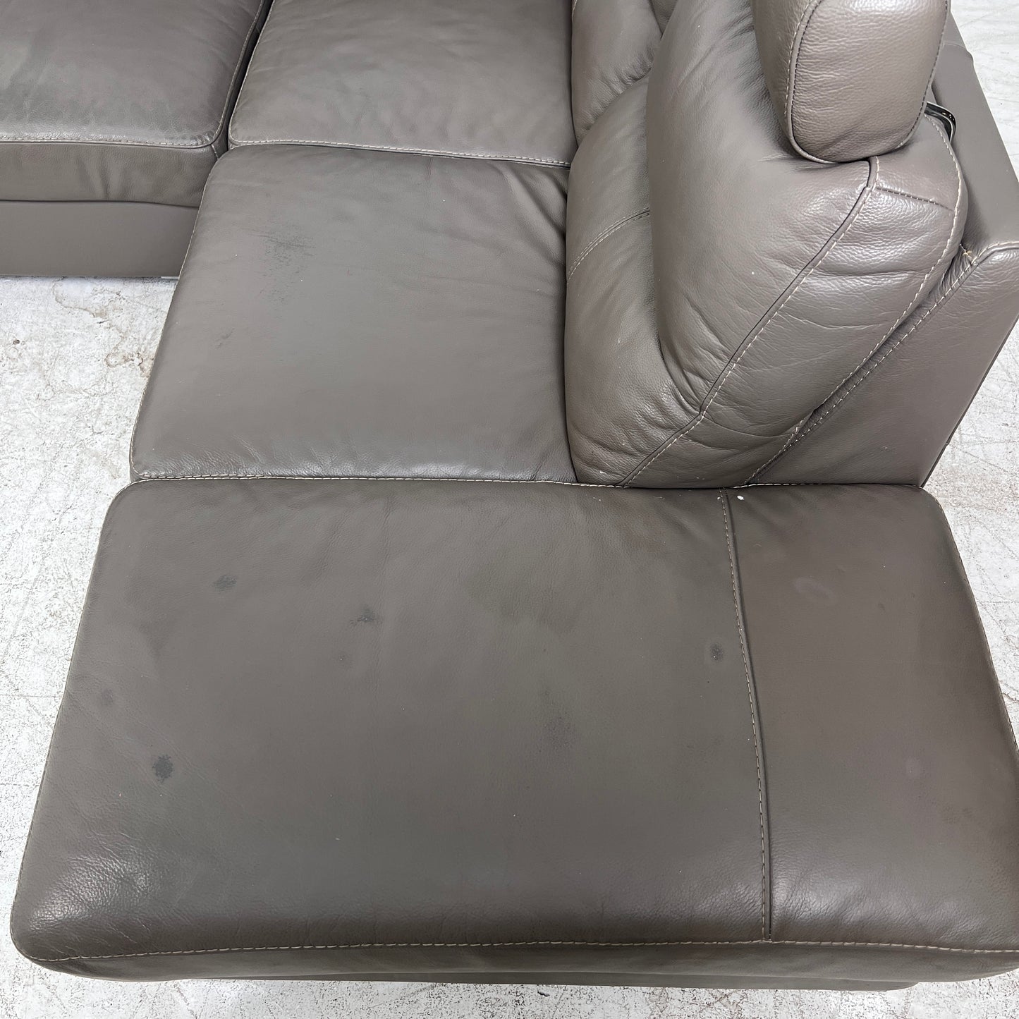 Power Reclining Sectional. Leather L shaped sofa couch. Delivery available