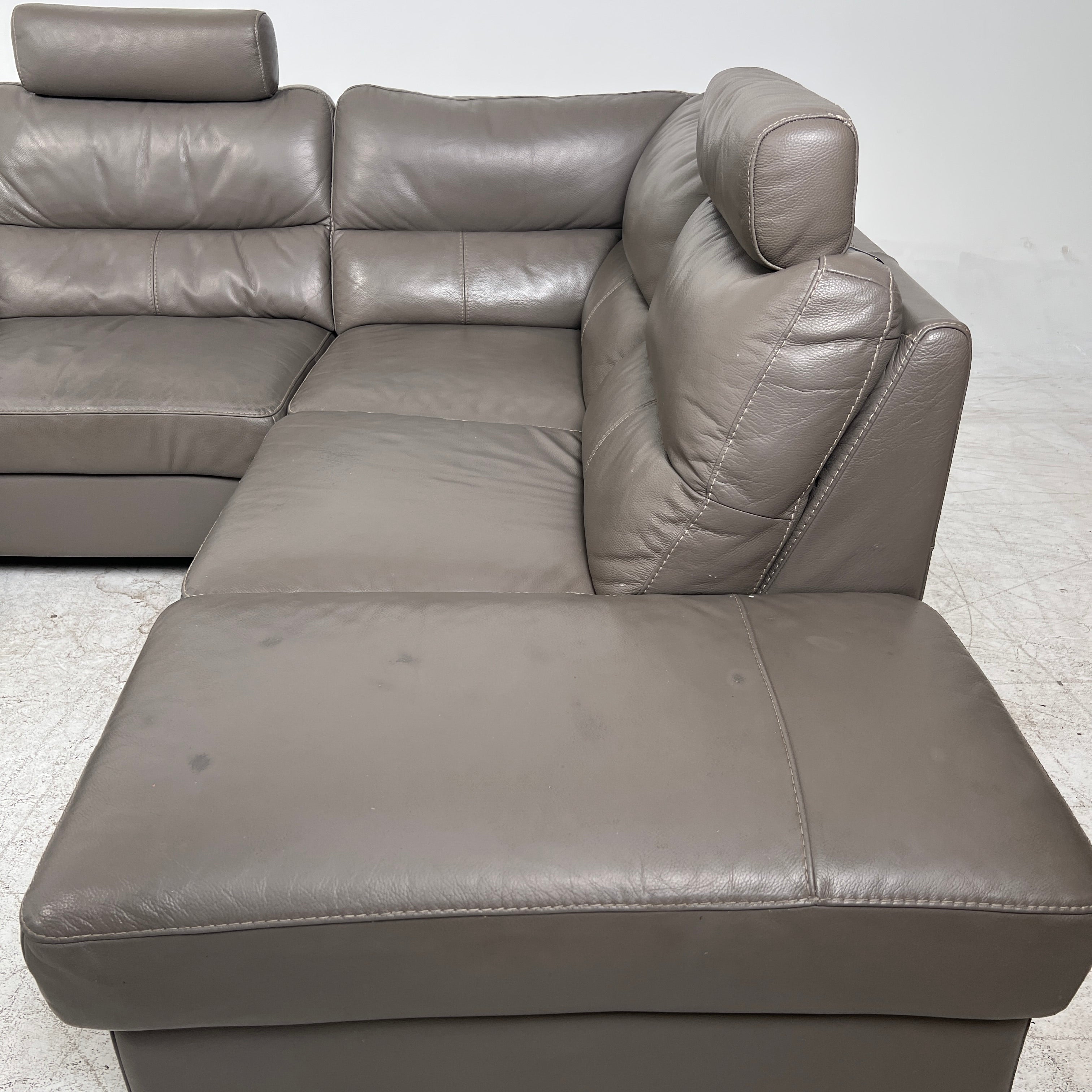 Power Reclining Sectional. Leather L shaped sofa couch. Delivery available