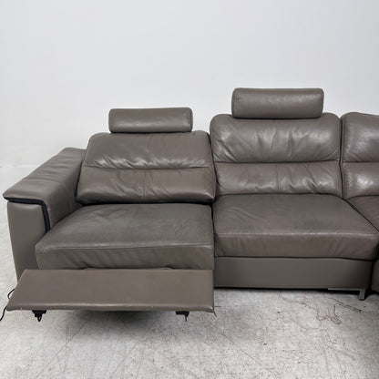 Power Reclining Sectional. Leather L shaped sofa couch. Delivery available