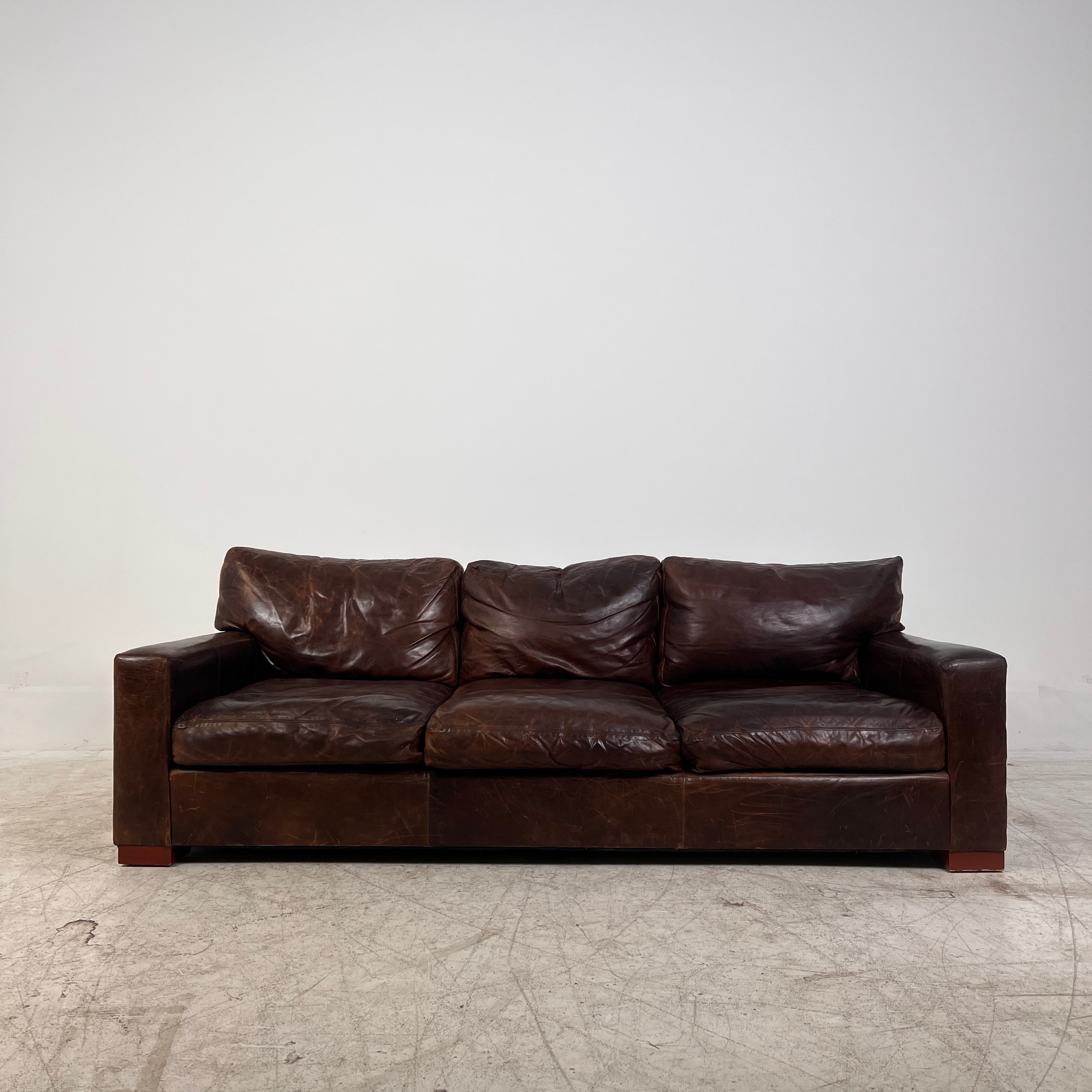 Restoration Hardware Maxwell Sofa. Rh leather couch. delivery available