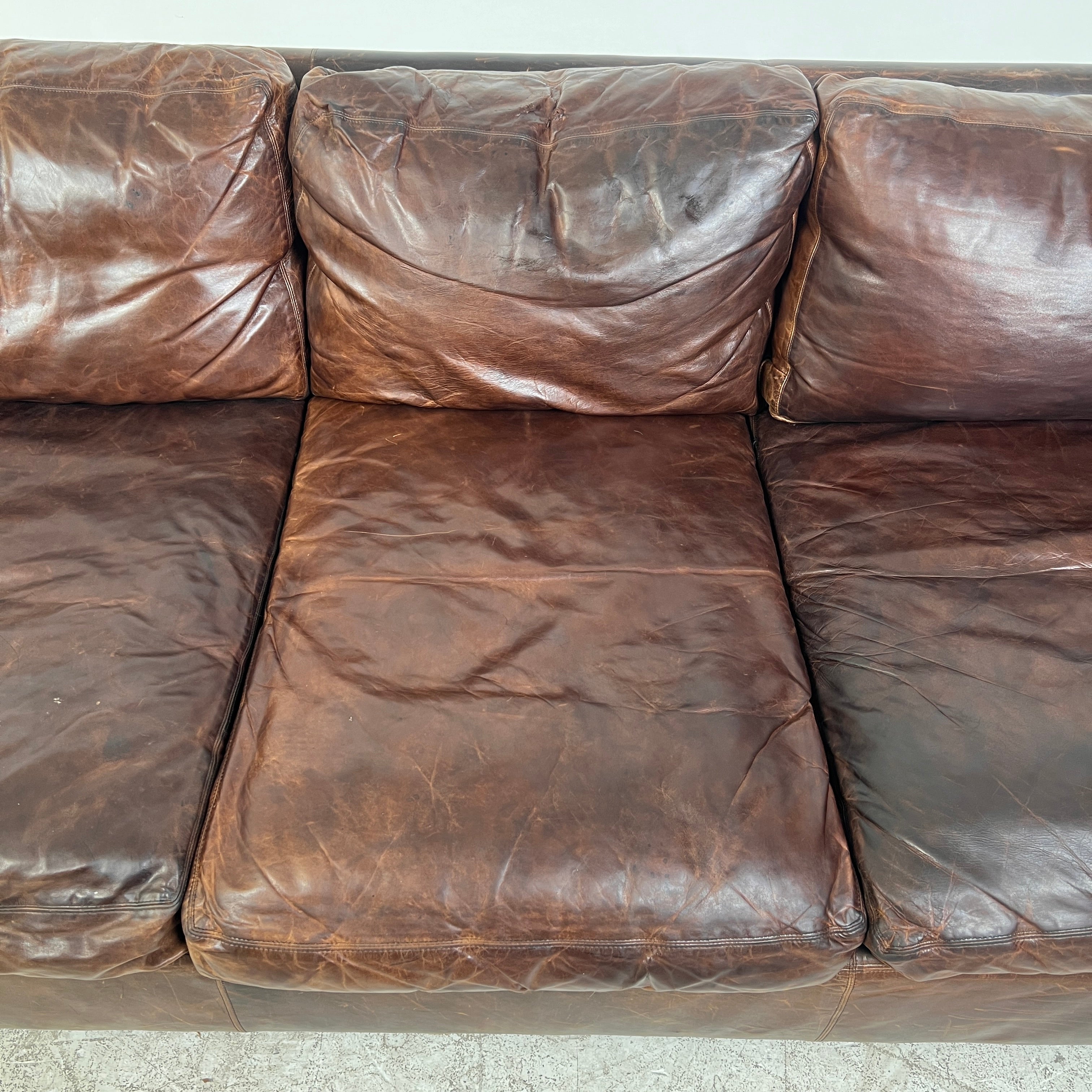 Restoration Hardware Maxwell Sofa. Rh leather couch. delivery available