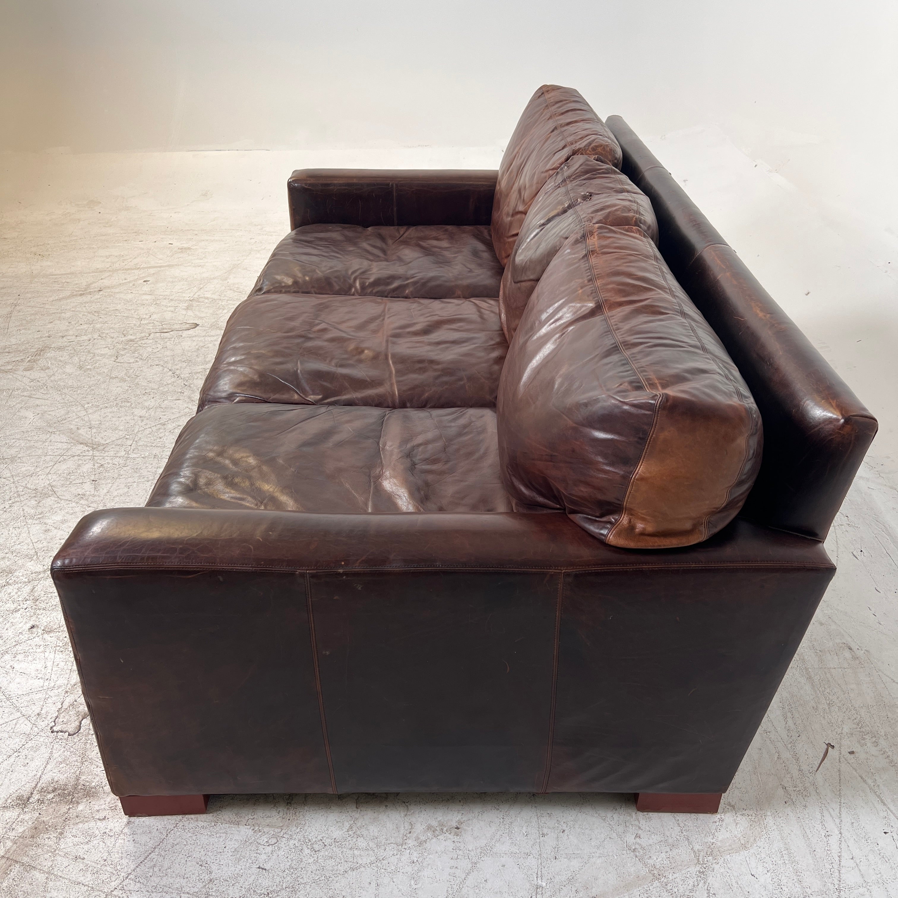 Restoration Hardware Maxwell Sofa. Rh leather couch. delivery available