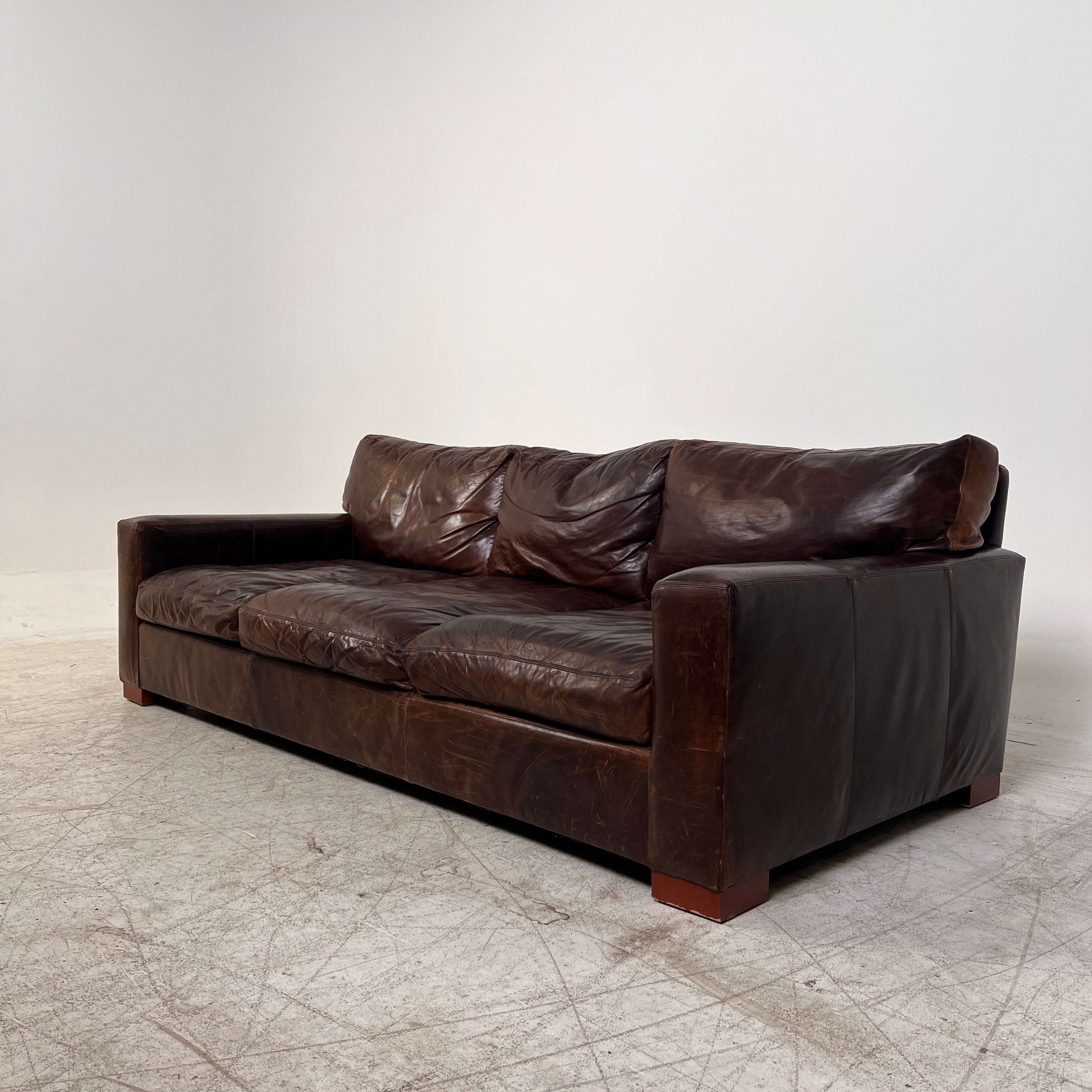 Restoration Hardware Maxwell Sofa. Rh leather couch. delivery available