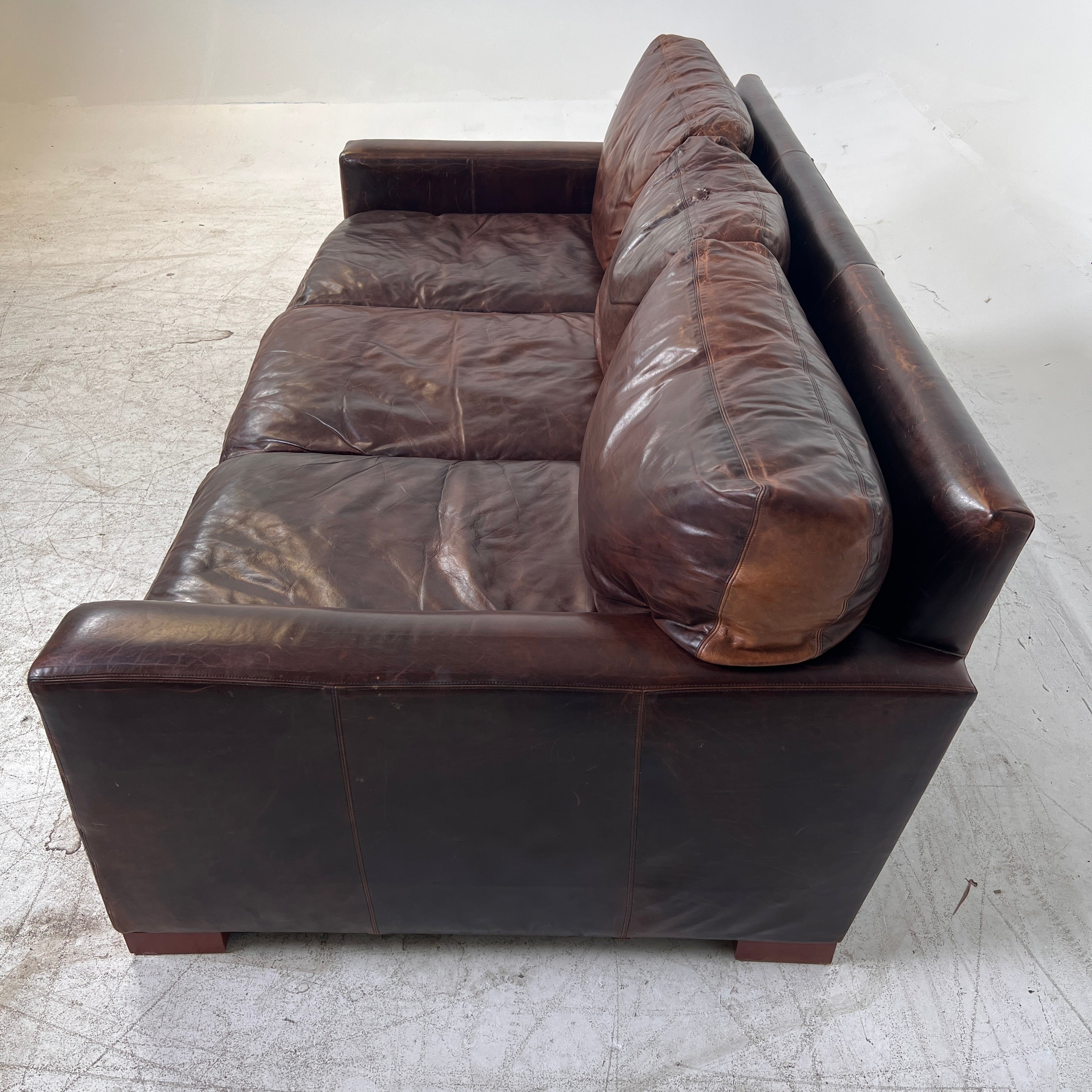 Restoration Hardware Maxwell Sofa. Rh leather couch. delivery available