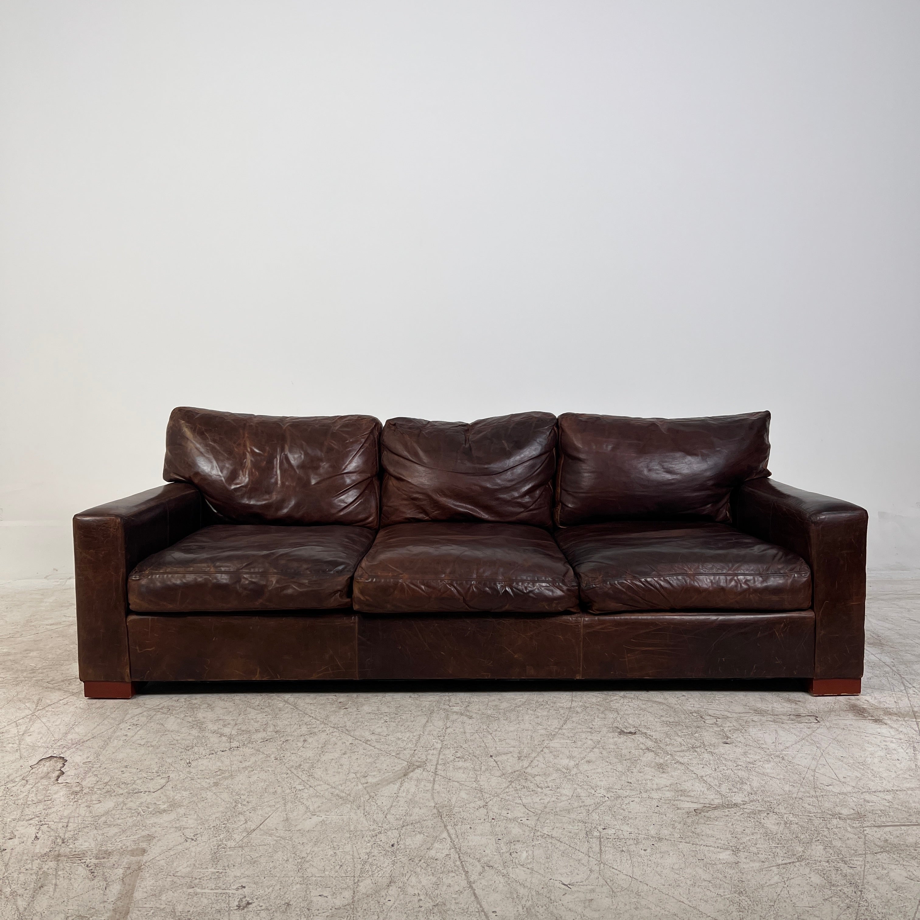 Restoration Hardware Maxwell Sofa. Rh leather couch. delivery available