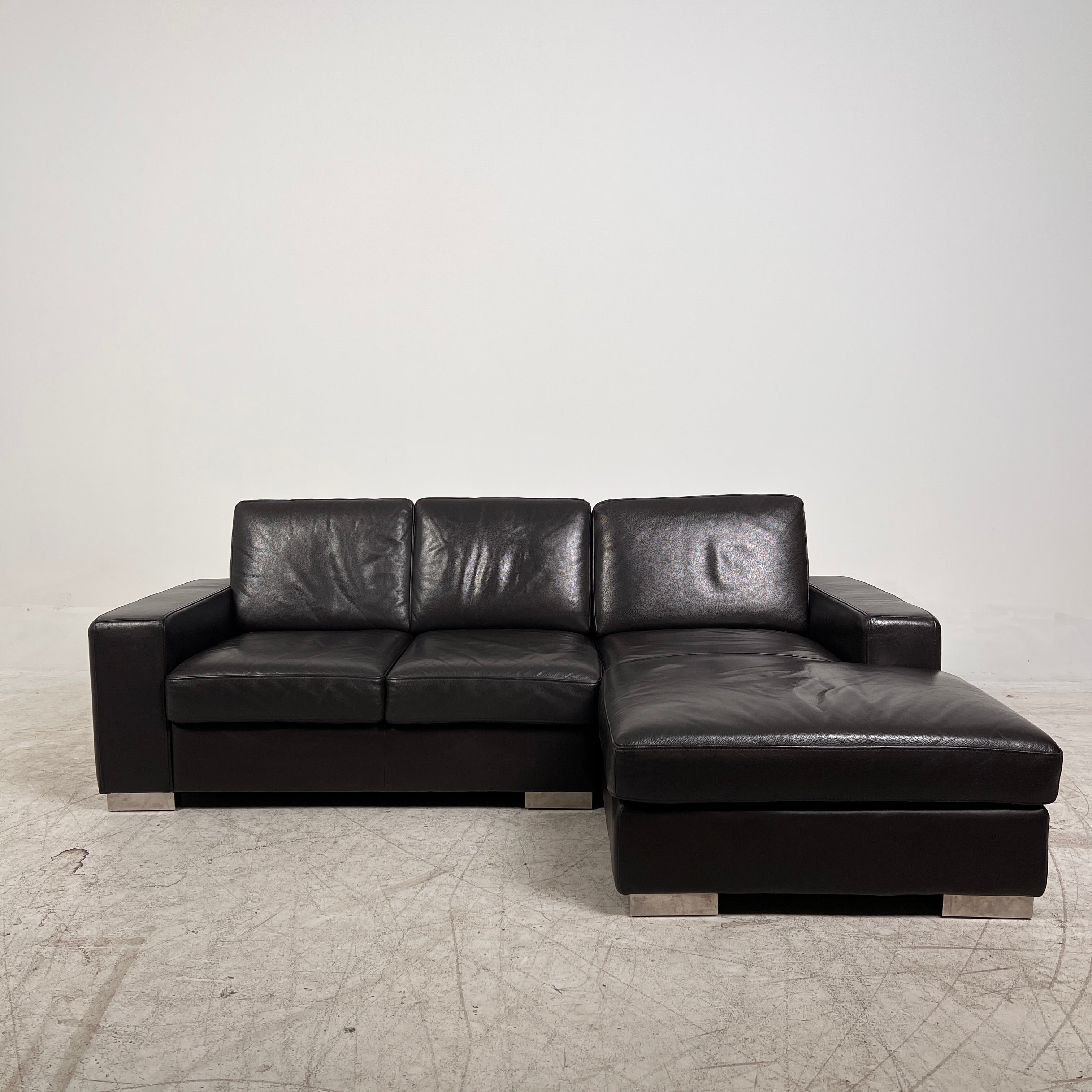 Scan Design Sectional. Leather L shaped sofa couch. Delivery available