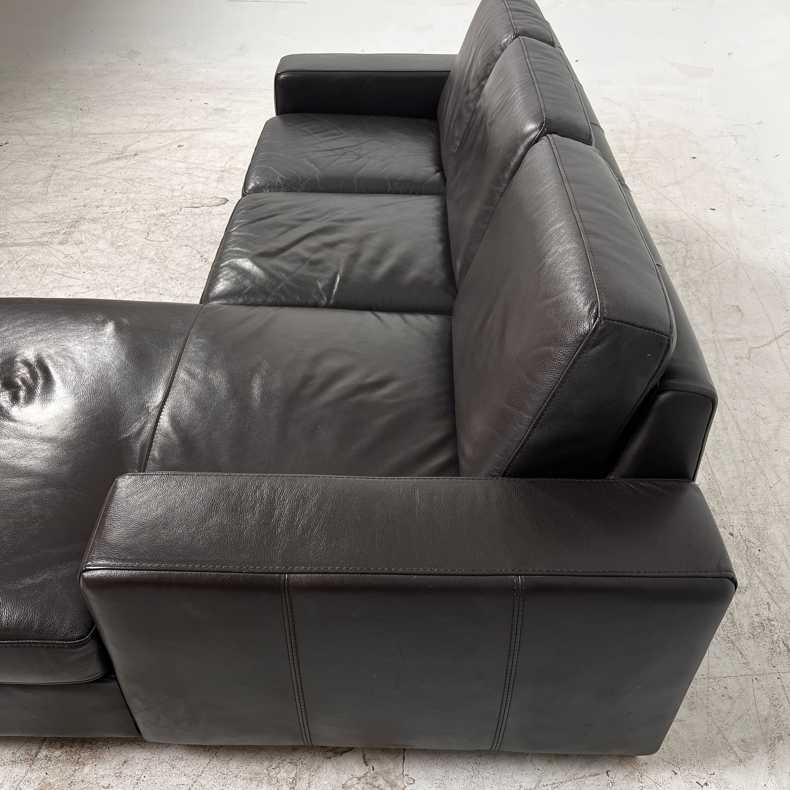 Scan Design Sectional. Leather L shaped sofa couch. Delivery available
