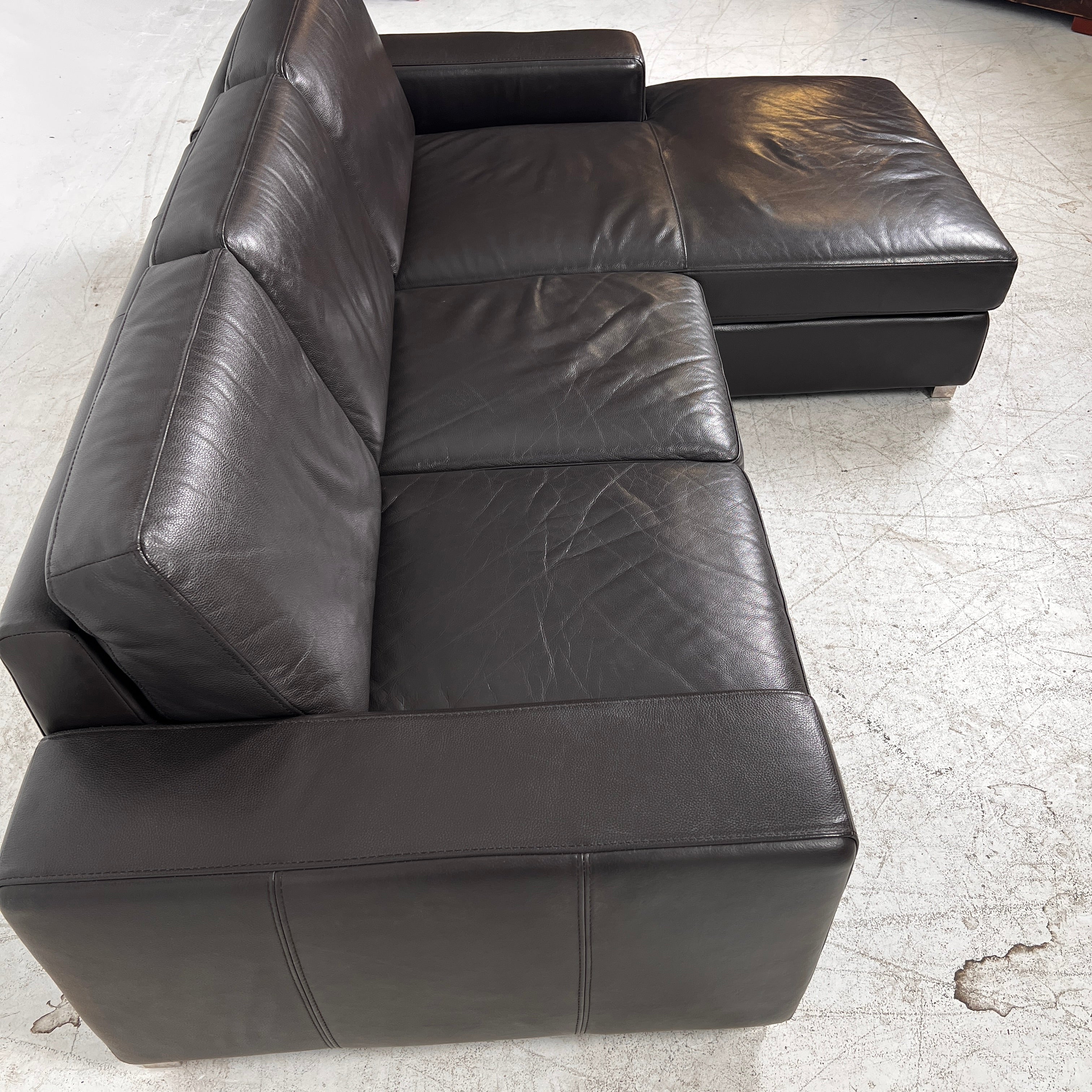 Scan Design Sectional. Leather L shaped sofa couch. Delivery available